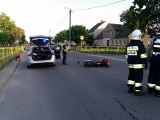 Wypadek motocyklisty w Szczuczynie. Na ulicy Kilińskiego doszło do zderzenia (zdjęcia)