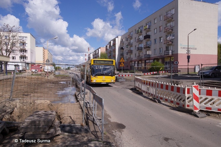 Stargard. Remont ulicy Wieniawskiego w toku. Do końca jeszcze daleko  