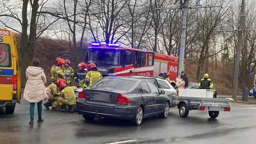 Tak wyglądało miejsce zderzenia samochodów