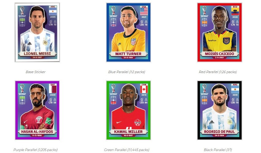 Naklejki kolekcji mundialowej 2022 „Panini” World Cup