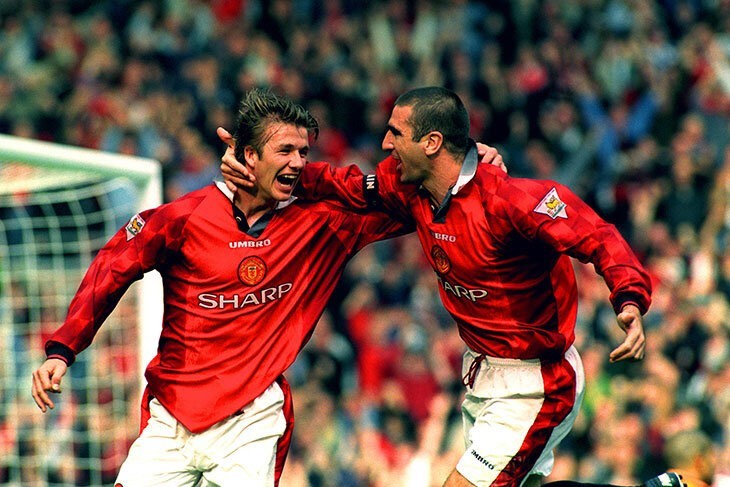 David Beckham i Eric Cantona - legendarne gwiazdy...