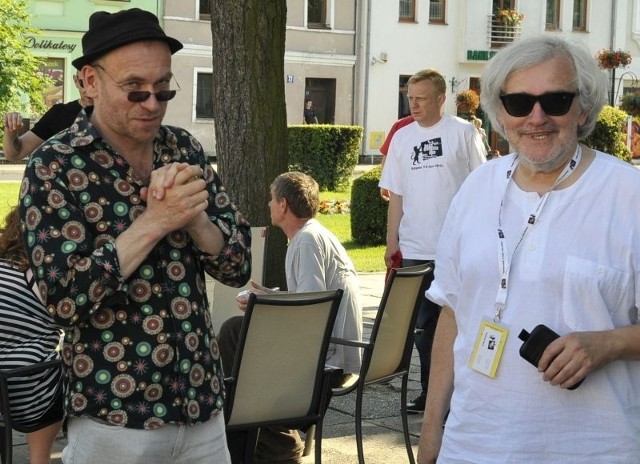 Aktor Mariusz Bonaszewski i dyrektor artystyczny festiwalu Andrzej Buck