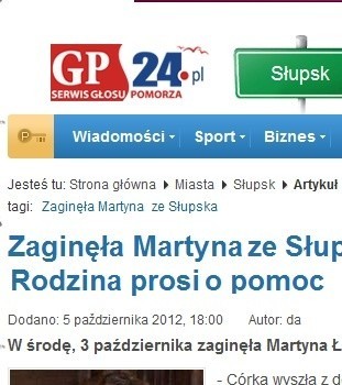 Martyna wróciła do domu po informacji na gp24.pl