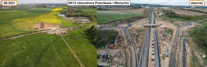 Postępy prac przy budowie obwodnicy Przecławia i Warzymic