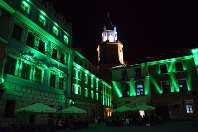 W weekend podświetlone zostały kamienice na Starym Mieście w Lublinie