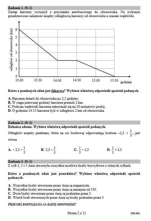 Próbny egzamin gimnazjalny 2018 WSiP. MATEMATYKA...