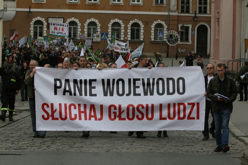 Protest mieszkańców sołectw objętych planem powiększenia...