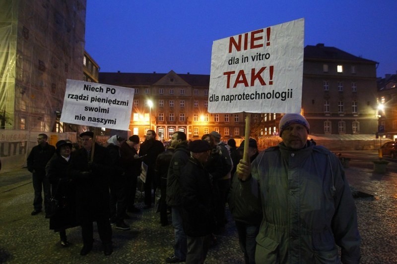 Protest przeciwko in vitro w Szczecinie