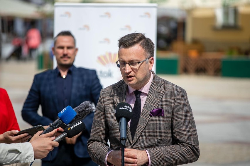 Konferencja prasowa przed Mityngiem Gwiazd w Białymstoku
