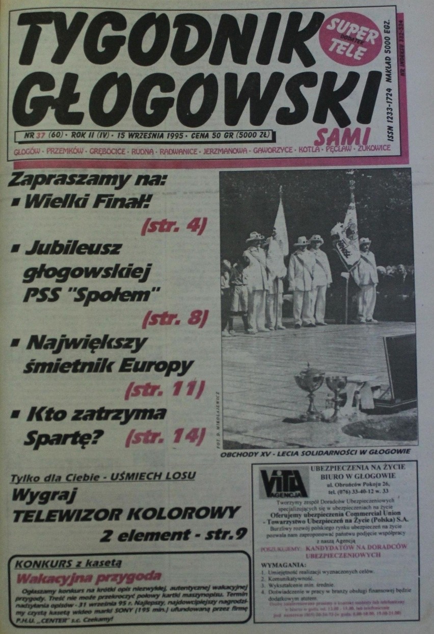 Okładki Tygodnika Głogowskiego na przestrzeni lat