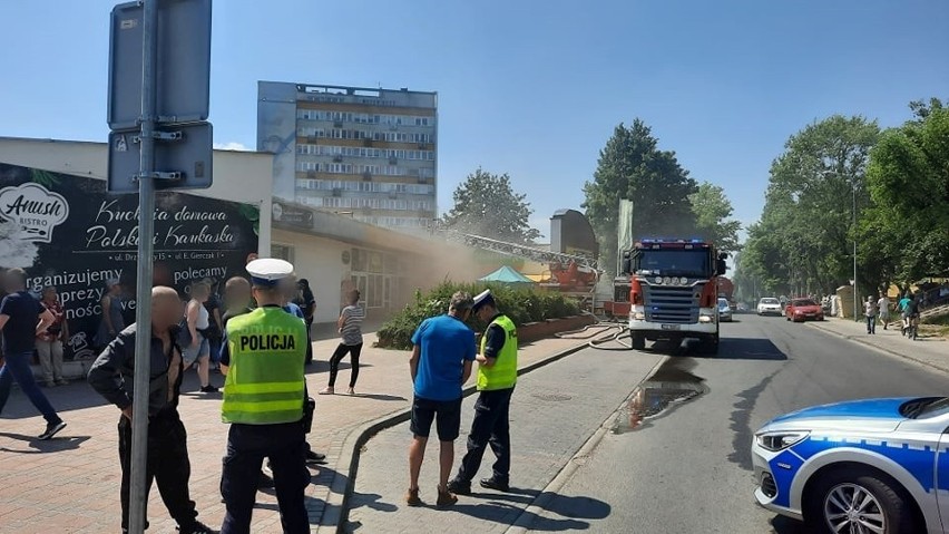 Pożar marketu w Koszalinie