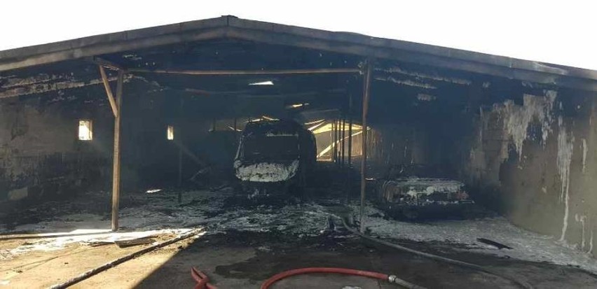 Siedlec: Pożar hali na terenie firmy zajmującej się przetwórstwem mięsa - spłonęło 12 samochodów [ZDJĘCIA]
