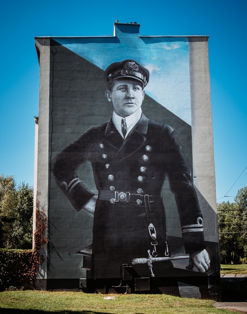 Kapitan Oszek został uhonorowany na muralu w Szopienicach,...