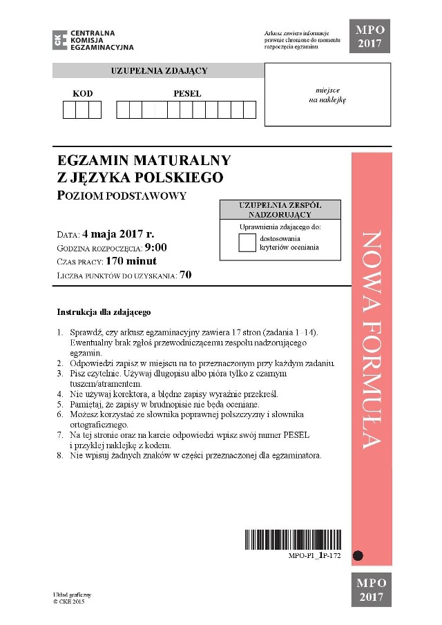 CO NA MATURZE Z POLSKIEGO? Matura 2018 język polski poziom podstawowy. Dziś uczniowie piszą maturę z języka polskiego 4.05.2018 na poziomie podstawowy. MATURA JĘZYK POLSKI 2018 – PYTANIA Z POLSKIEGO, ODPOWIEDZI JĘZYK POLSKI – ARKUSZE CKE JĘZYK POLSKI 2018