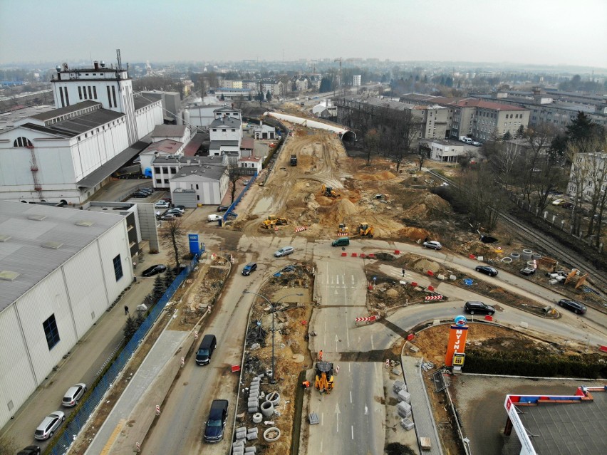 Co się dzieje na przebudowywanej ul. Wrotkowskiej? Zobacz zdjęcia z drona