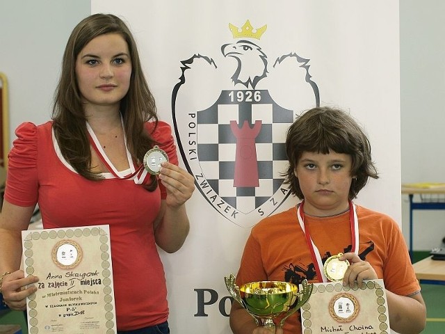 Ania i Michał z medalami mistrzostw Polski.