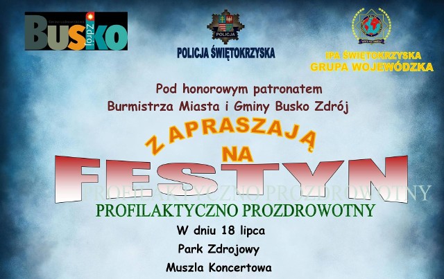 Bardzo ciekawie zapowiada się Festyn profilaktyczno - prozdrowotny, który w niedzielę, 18 lipca, odbędzie się w Parku Zdrojowym w Busku-Zdroju. Początek o godzinie 12.