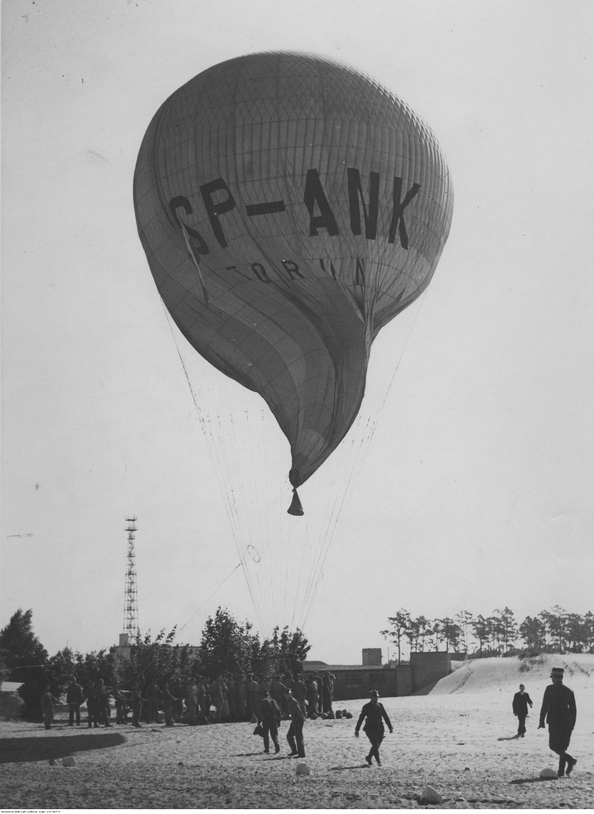 Balon "Toruń" przed startem