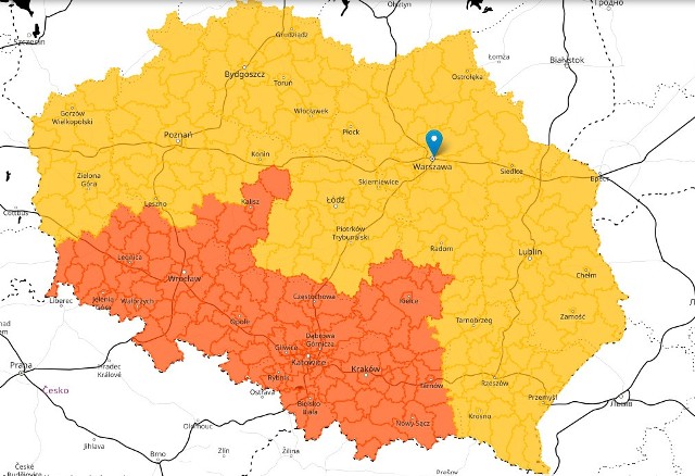 IMGW wydało szereg ostrzeżeń meteorologicznych