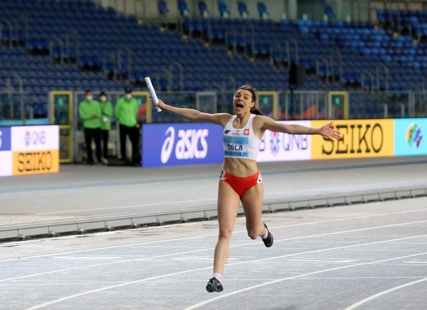 Marlena Gola była druga w sztafecie 4x100 m i czwarta w...