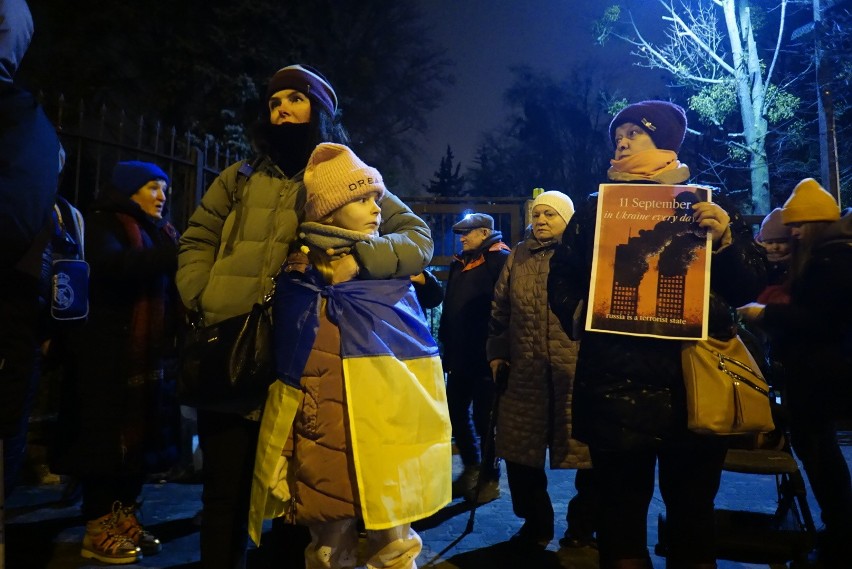 Protest przeciwko wojnie w Ukrainie.