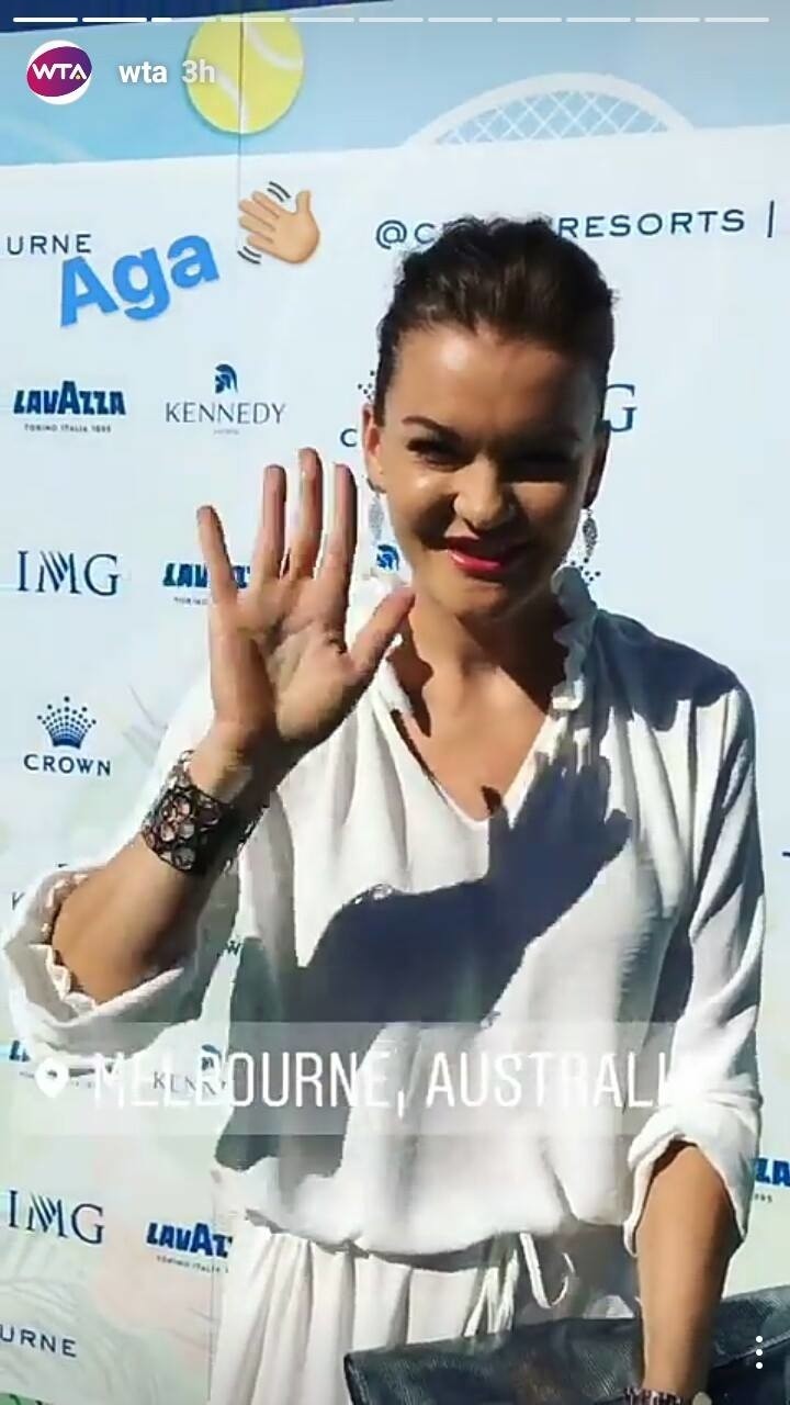 Agnieszka Radwańska podczas Players Party przed Australian...