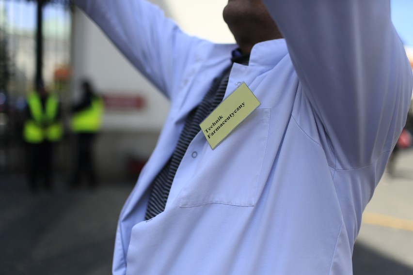 Protest techników farmaceutycznych przed Ministerstwem...