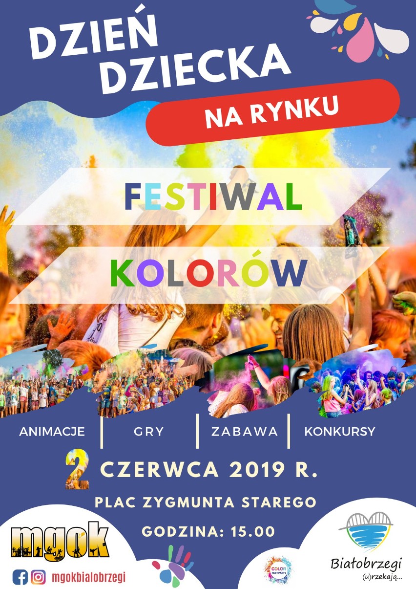 Dzień Dziecka i Festiwal Kolorów będzie na placu Zygmunta Starego w Białobrzegach 