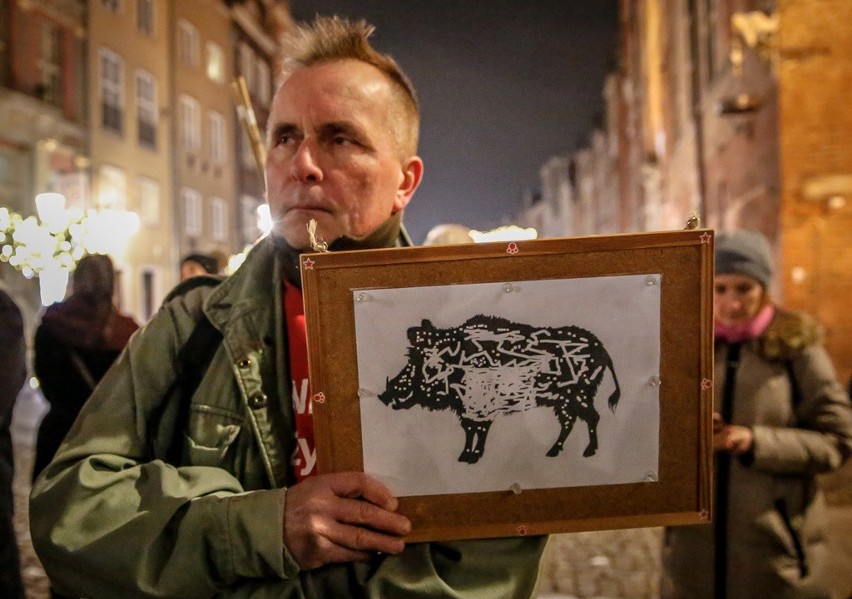 Gdański protest przeciwko masowemu odstrzałowi dzików,...