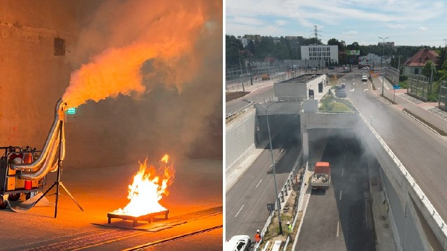 W środę (8 czerwca) przeprowadzono próby przeciwpożarowe w najdłuższym tunelu Trasy Łagiewnickiej między sanktuariami Bożego Miłosierdzia i św. Jana Pawła II.