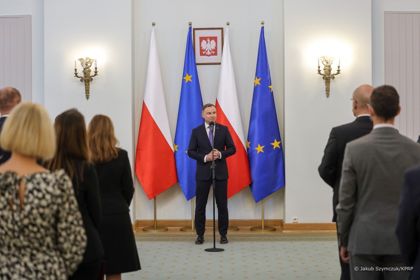 Prezydent Polski Andrzej Duda wręczył akty powołania nowym...