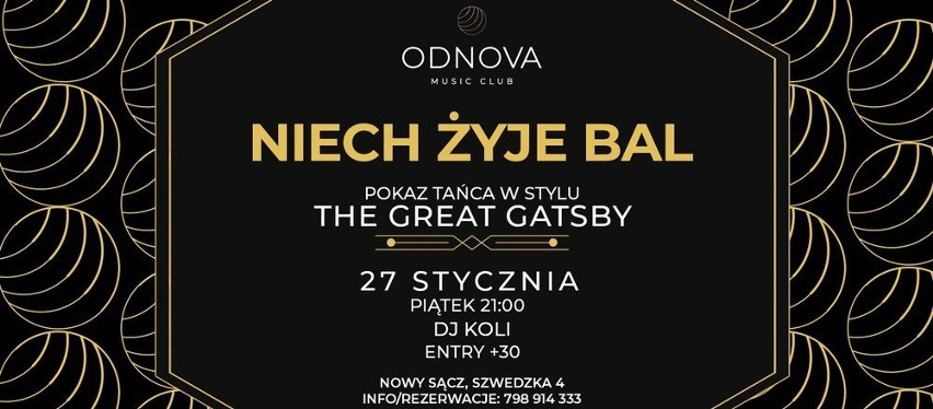 NOWY SĄCZ
Piątek - 27 stycznia
Klub Odnova -pokaz tańca