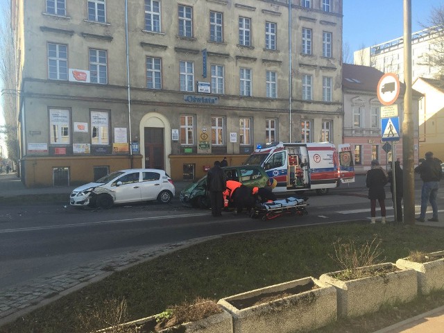 Wypadek na ul. Zwycięstwa w Koszalinie.