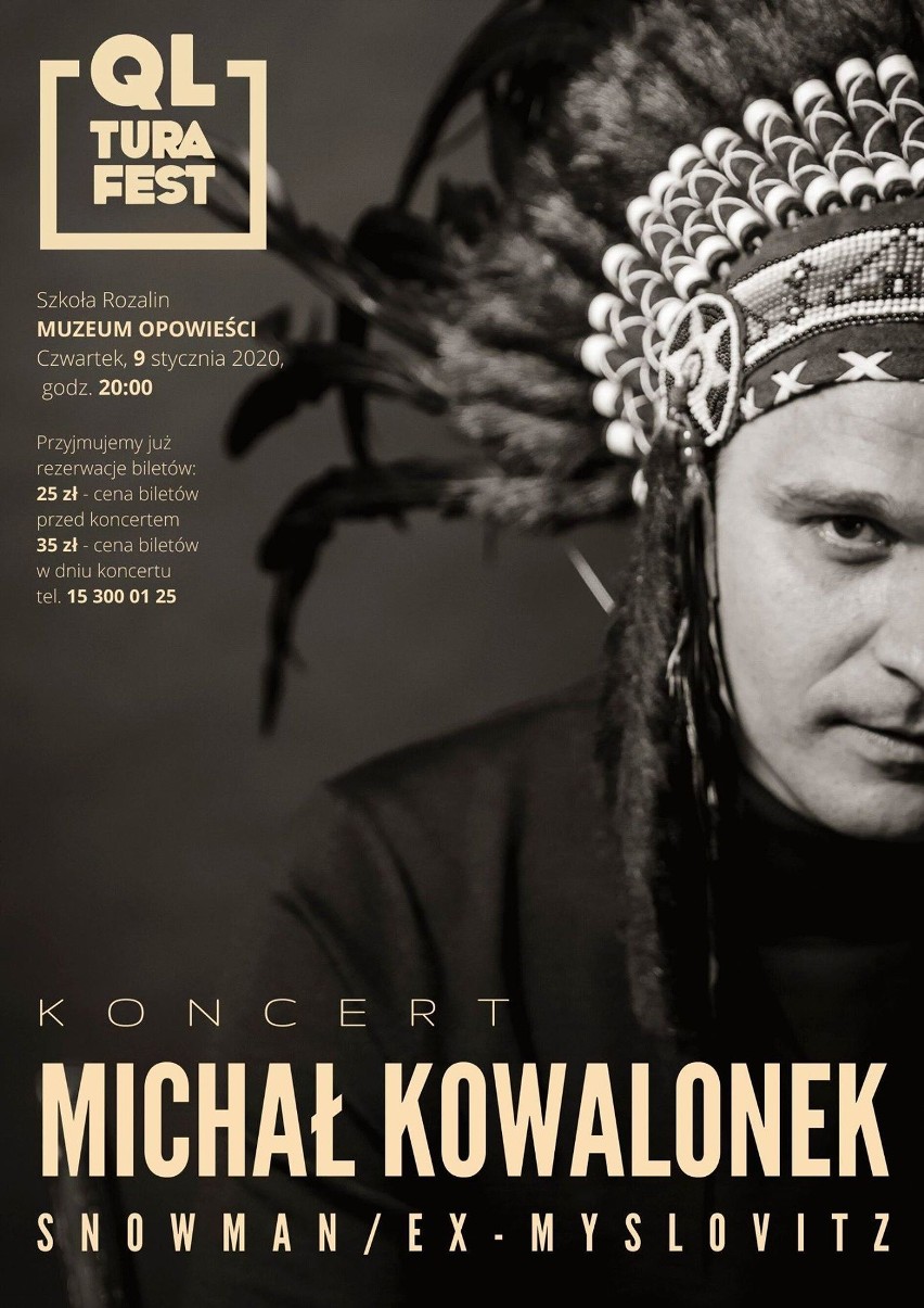 Michał Kowalonek, lider Snowman i były wokalista Myslovitz, zagra w Muzeum Opowieści w Rozalinie