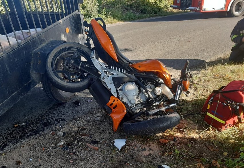W wypadku motocyklu z ciągnikiem rolniczym ranny został...