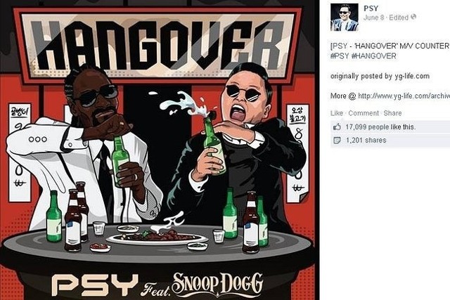 PSY i Snoop Dogg nagrali piosenkę "Hangover" (fot. screen z Facebook.com)