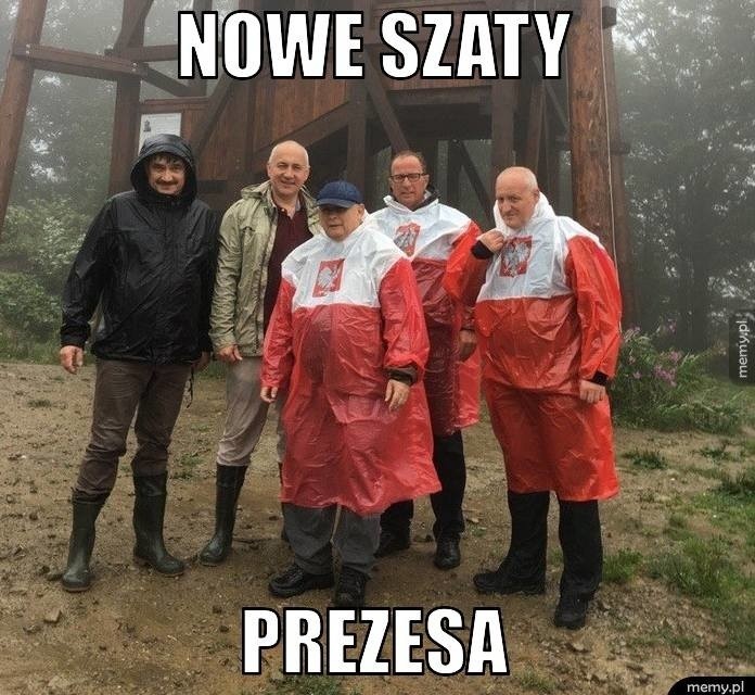 Jarosław Kaczyński i jego patriotyczna peleryna MEMY...