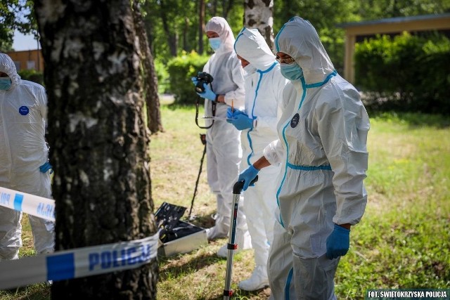 We wtorek policjanci pracowali na zainscenizowanym miejscu popełnienia przestępstwa