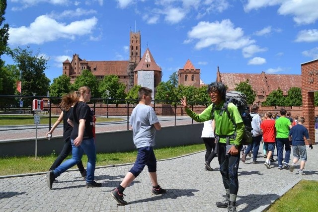 W środę Japończyk dotarł do Malborka, gdzie zwiedził zamek