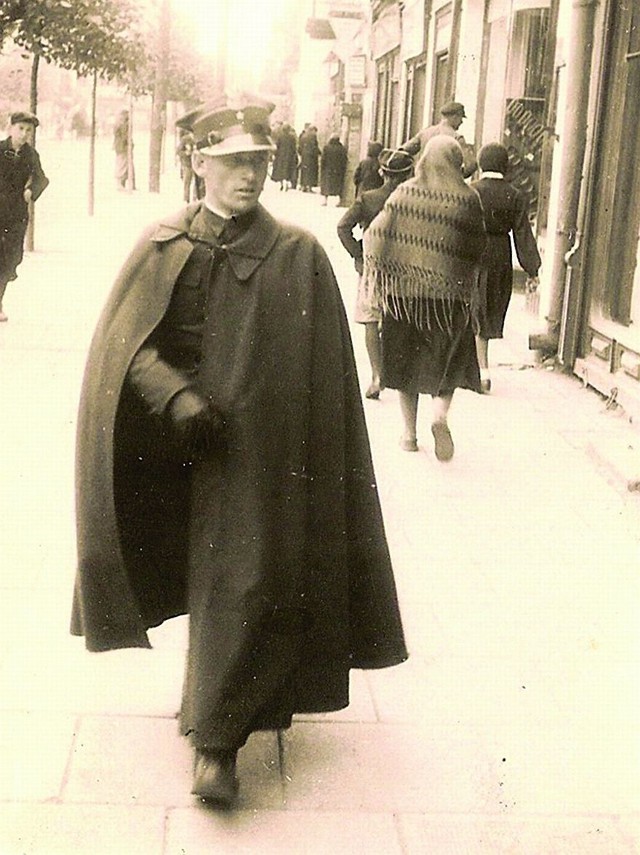 Franciszek Majewski we wrześniu 1936 roku na ulicy Lipowej.