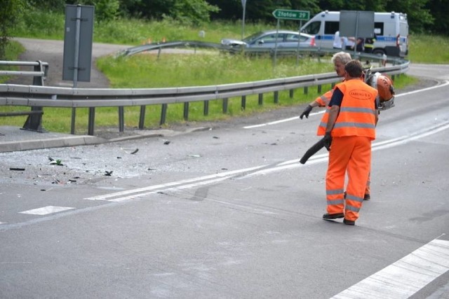 Wypadek w Buszkowie. Zderzyły się cztery auta