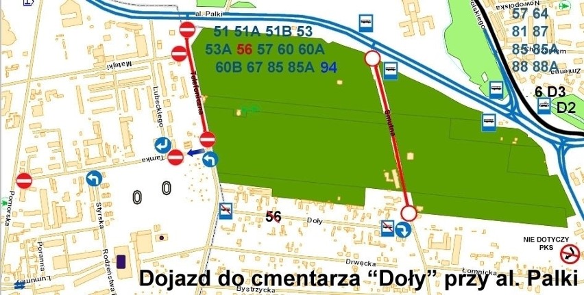 Wszystkich Świętych w Łodzi: Jak dojechać na cmentarze? [MAPY]