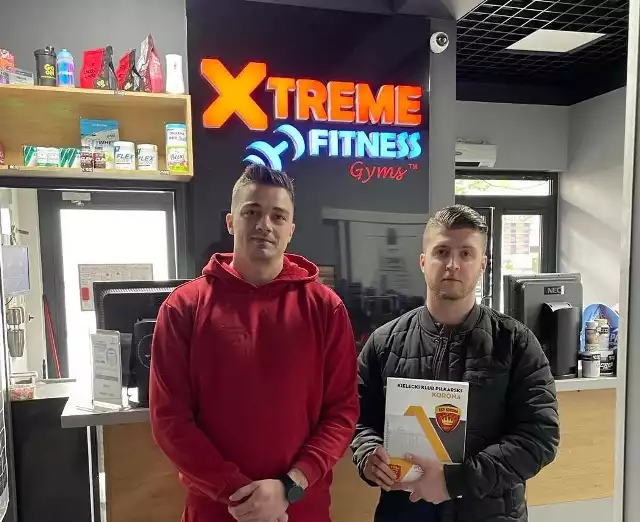 Kajetan Koczotowski - właściciel siłowni Xtreme Fitness Gyms Kielce i Łukasz Karwowski - Sekretarz Klubu KKP Korona