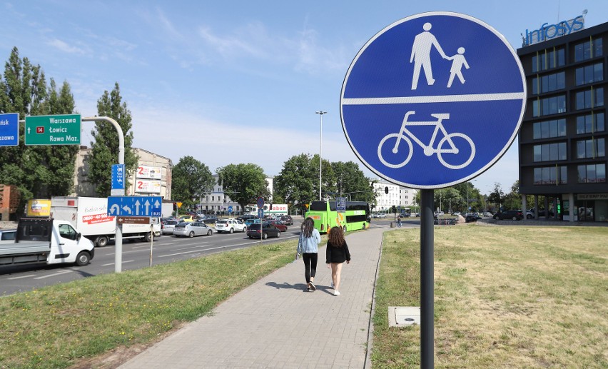 Drogi rowerowe w Łodzi. Wokół ronda Solidarności budują drogi rowerowe, przejazdy i chodniki