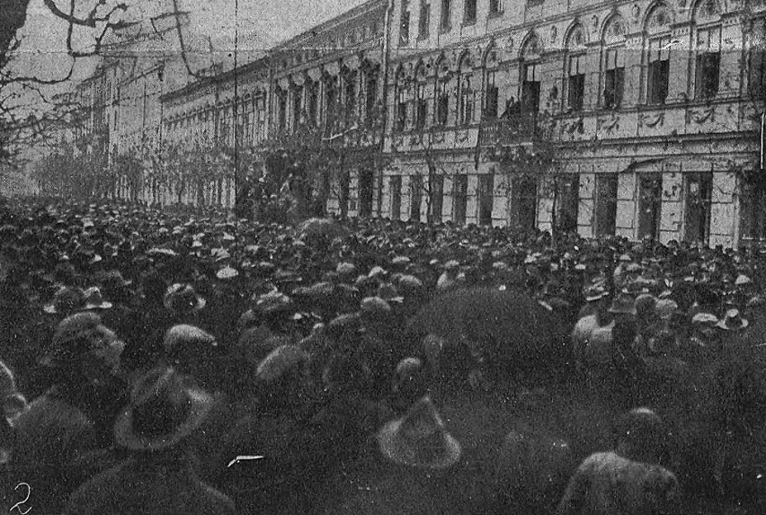 Rok 1923 w Krakowie, demonstracja pod Domem Robotniczym