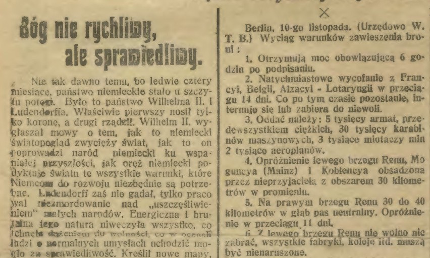 Wydania polskich gazet codziennych i czasopism z listopada...