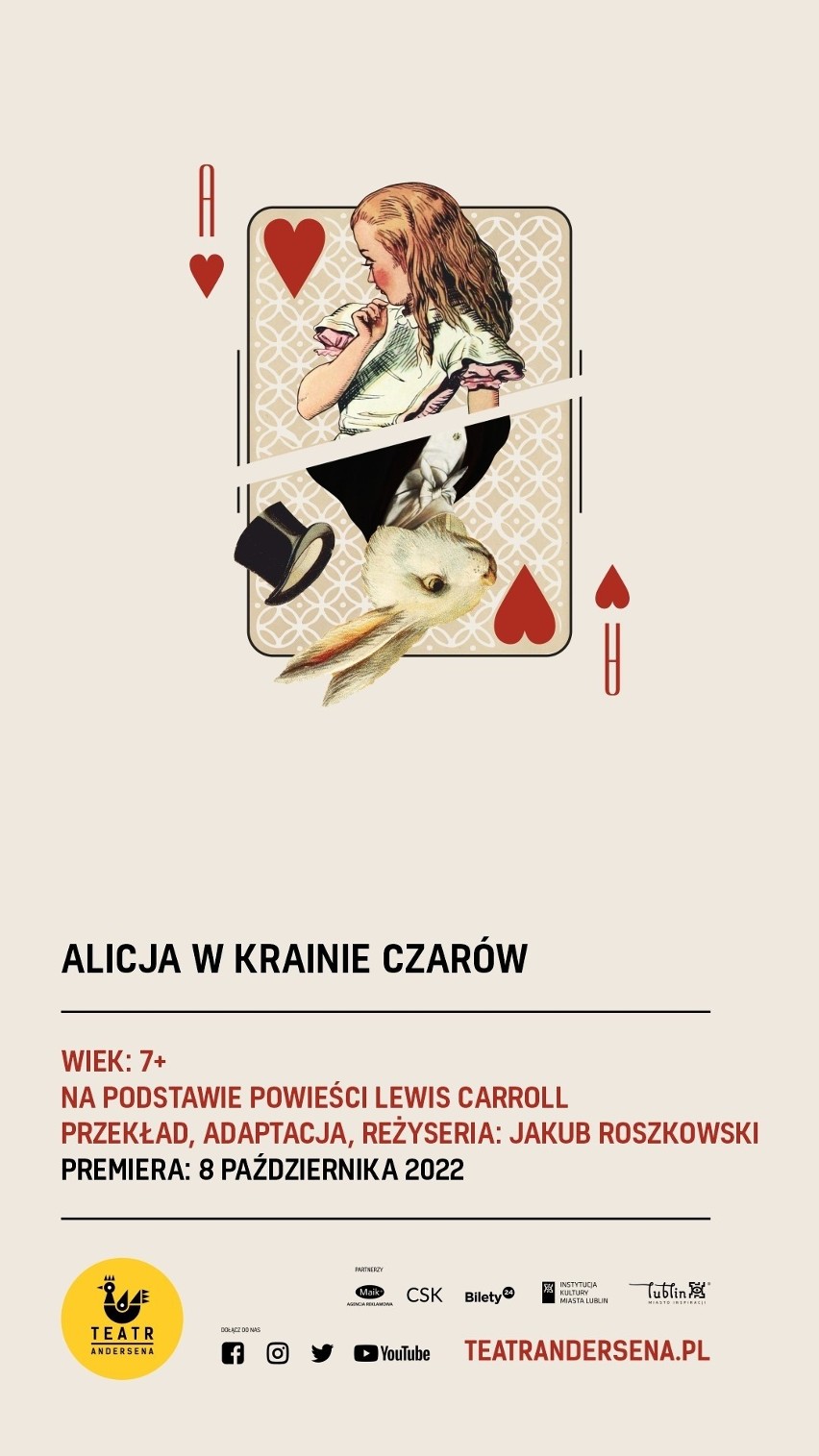 Alicja w Krainie czarów powraca do Lublina. Teatr Andersena szykuje się do premiery