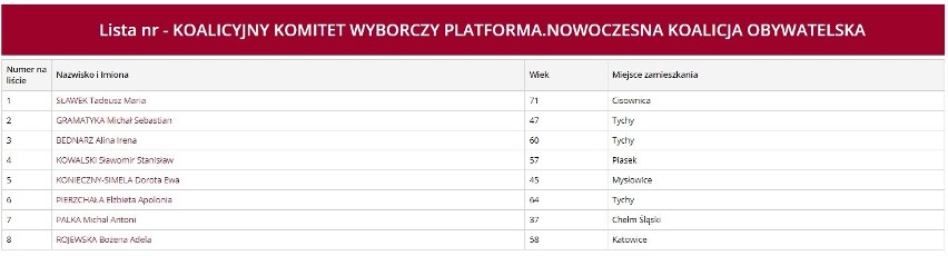 Kandydaci Koalicji Obywatelskiej (PO i Nowoczesna) w okręgu...