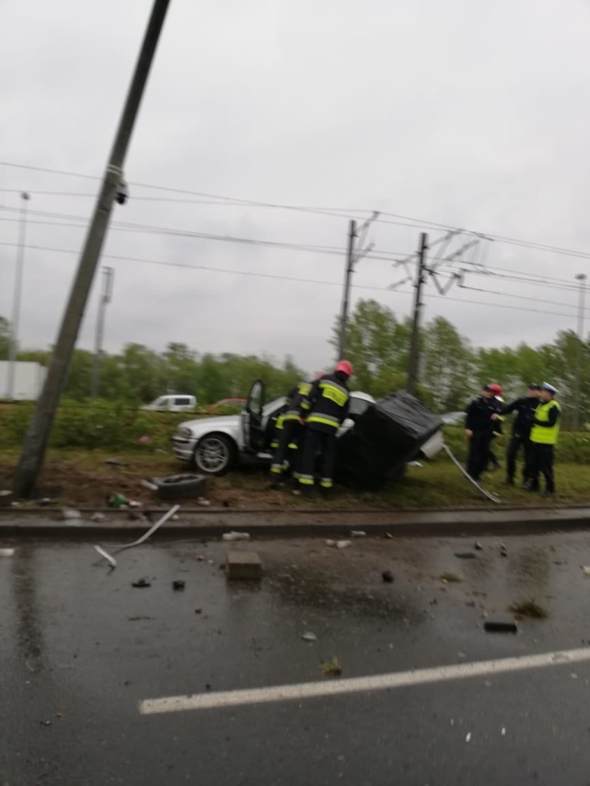 Kolejny wypadek na Basenie Górniczym w Szczecinie. Ranny kierowca BMW