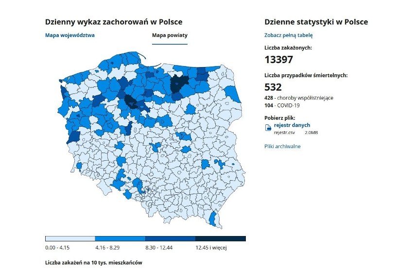 Koronawirus - woj. zachodniopomorskie, 31.12.2020